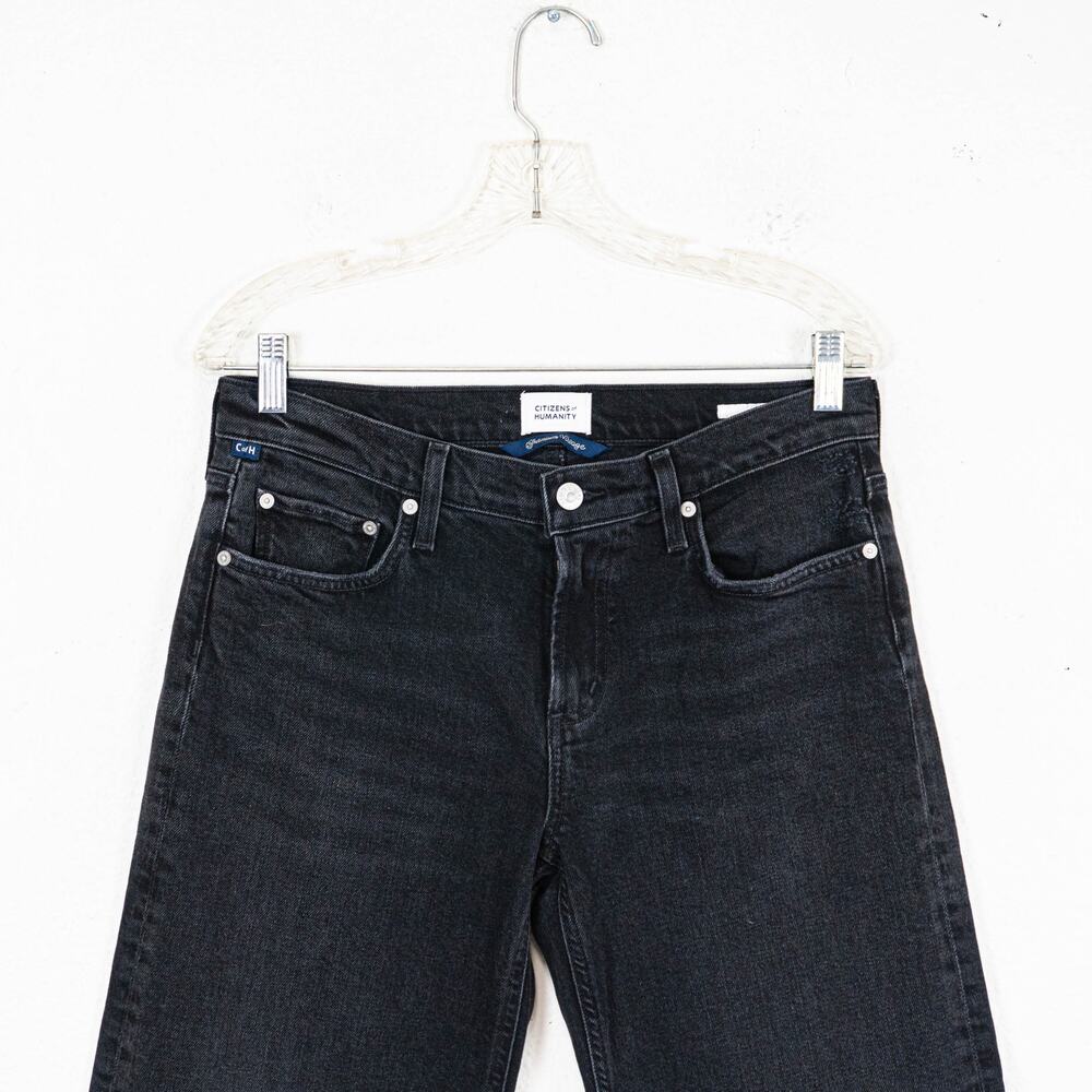 Citizens of Humanity Nora Trouser Leg Jeans Size 27 Black Cat eye - Picture 8 of 12